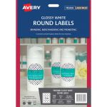 Avery Label L7105 Round White Glossy 60mm Fsc Mix Credit 12up 10 Sheets | 61-239517