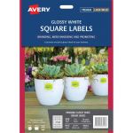 Avery Label L7119 Square White Glossy 35up 10 Sheets | 61-239548