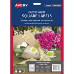 Avery Square Glossy Labels L7124 10 Sheets 20up | 61-239549