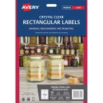 Avery Label L7113 Rectangular Crystal Clear 10up 10 Sheets | 61-239552