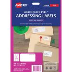 Avery Quick Peel Address Labels L7159 White 64x33.8 Fsc Mix Credit 24up 40 Sheet | 61-239569