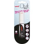 Uni Chalk Marker 8.0mm Chisel Hangsell White Pwe-8k | 61-249083