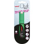 Uni Chalk Marker 8.0mm Chisel Hangsell Fluoro Green Pwe-8k | 61-249086