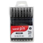 Uni Pin Fineline Permanent Drawing Set 8 Piece | 61-249252