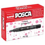 Uni Posca Marker 0.7mm Ultra-fine Round Tip Asstd Pack 12 Pc-1m | 61-249256