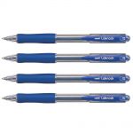 Uni Laknock 1.0mm Retractable Hangsell 4 Pack Blue Sn-100 | 61-249625