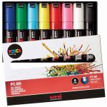 Uni Posca Marker 8.0mm Bold Chisel 8 Pack Asstd Pc-8k | 61-249732