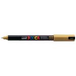 Uni Posca Marker 0.7mm Ultra-fine Pin Tip Gold Pc-1mr | 61-250014