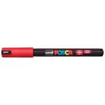 Uni Posca Marker 0.7mm Ultra-fine Pin Tip Red Pc-1mr | 61-250016