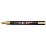 Uni Posca Marker 0.9-1.3mm Fine Gold Pc-3m | 61-250034