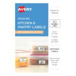 Avery White Blue Rectangle Removable Freezer-safe Labels 44.4x31.7 Mm 8up 5 Sheets | 61-272541