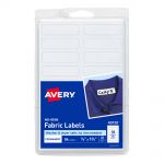 Avery No Iron Fabric Labels - A6 45x13mm 18up 54 Pack | 61-272548