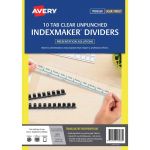 Avery Divider 10 Tab Unpunched Translucent With Labels 5 Sets Of Dividers | 61-278505