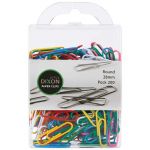 Dixon Paper Clips 28mm Round Coloured Pack 200 | 61-290500