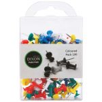 Dixon Push Pins Pack 100 Assorted Colour | 61-290514