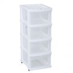 Taurus Storage Organiser 4 Drawer White | 61-384233