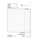 Collins General Purpose Food &amp; Beverage Triplicate 50 Leaf No Carbon Required | 61-S18511