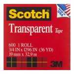 Scotch Transparent Tape 600 19mm X 33 | 68-10155