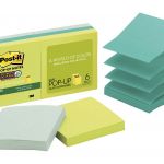 Post-it Recycled Super Sticky Pop-up Notes R330-6sst 76x76mm Bora Bora, Pack Of 6 | 68-10582