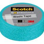 Scotch Expressions Glitter Washi Tape C514-blu3 15mm X 5m Pastel Blue | 68-10703