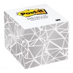 Post-it Notes Metallic Cube 2027-slv-wgeo White 66x66mm 620 Sheet | 68-10806