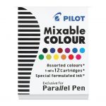 Pilot Parallel Pen Asstd. Colour Cartridge, Pack Of 12 (ic-p3-ast) | 68-20269